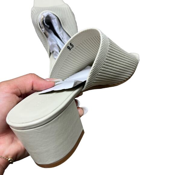 EVERLANE The Glove Mule In Reknit Seagrass Square Toe Slip On Mid Heel 9.5 NEW - Picture 7 of 7